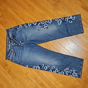 Lucky Brand Floral Embroidered Jeans